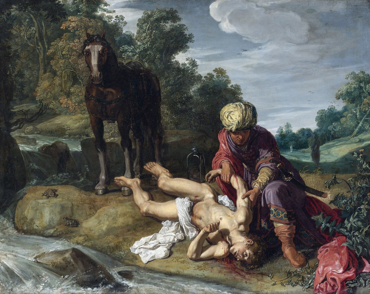 Bon Samaritain - The Good Samaritan - Peinture de Pieter Pietersz Lastman (1583-1633), c. 1612 - Oil on canvas 作者 彼得·拉斯特曼