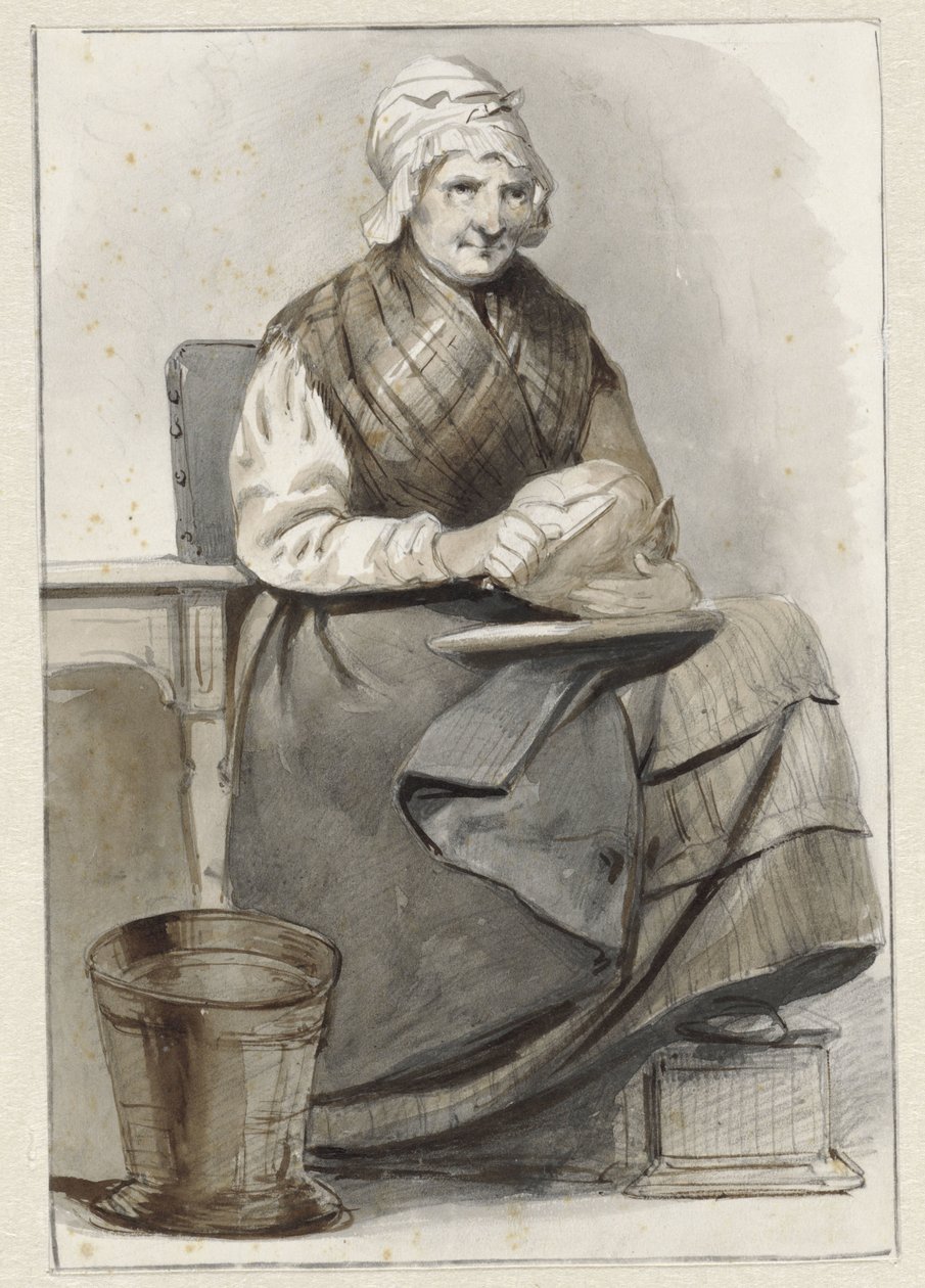 坐着的女人 作者 Pieter Marinus van de Laar（归属于）