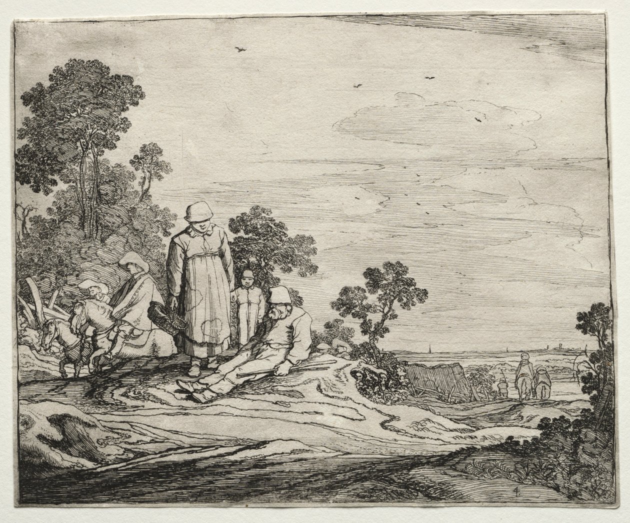 与农民的风景，1626年。 作者 彼得·莫林