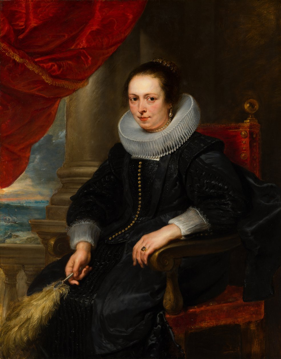 Clara Fourment 1593-1643的肖像，约1630年。 作者 彼得·保罗·鲁本斯