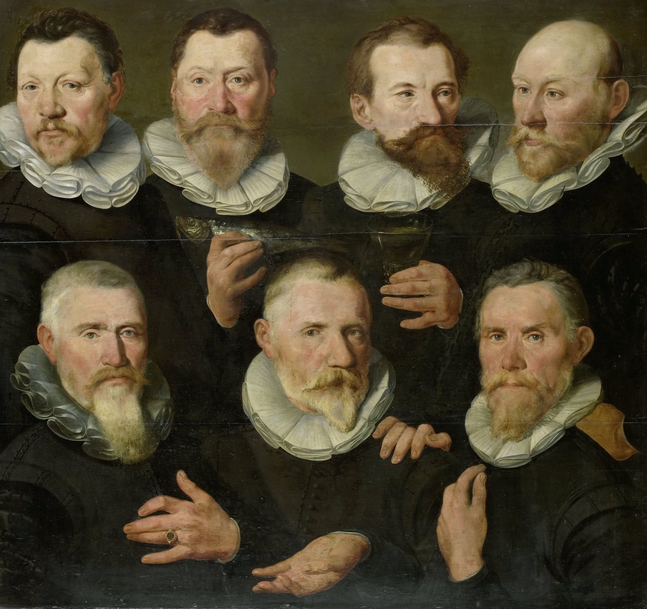 Pieter Dircksz Hasselaer 上尉和 Jan Gerritsz Hooft 中尉连队，阿姆斯特丹 作者 彼得·彼得斯。 （一）（圈子）