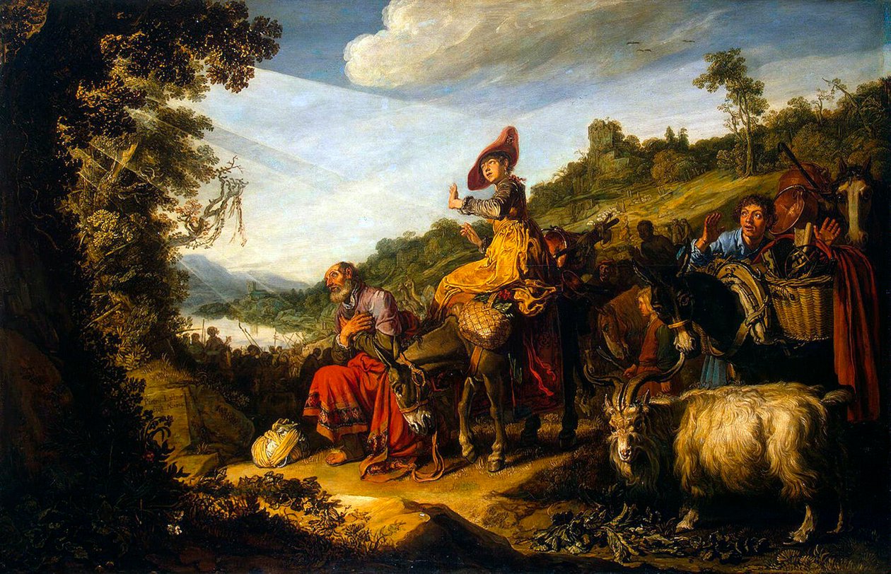 亚伯拉罕在通往迦南的路上》，1614年。 作者 彼得·彼得斯。拉斯特曼