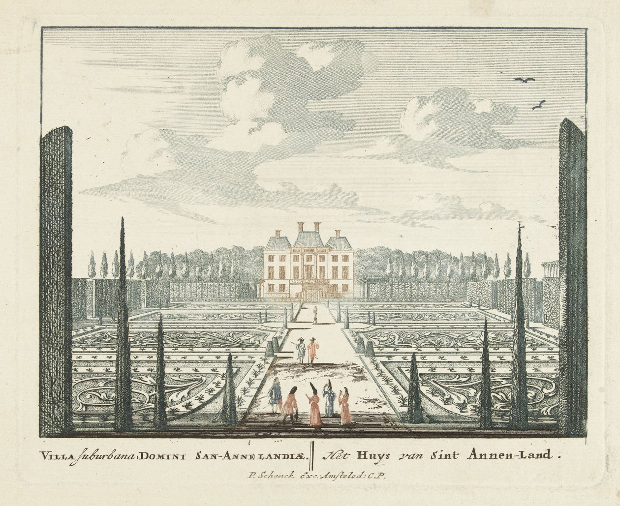 海牙 Clingendael 乡村别墅景观
Uitgeleesene Gesichte van het Wijdvermaarde Loo als andere vorstelijke Huisen（系列标题）
阿德米兰德四倍光谱（系列标题） 作者 彼得申克（一）