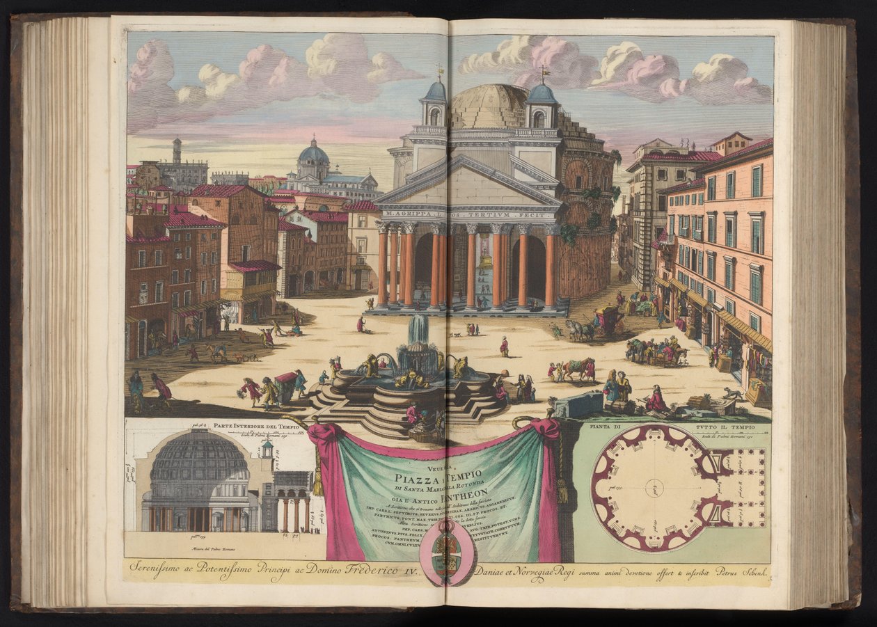 罗马万神殿
Veue de la Piazza e Tempio di Santa Maria della Rotonda gia l