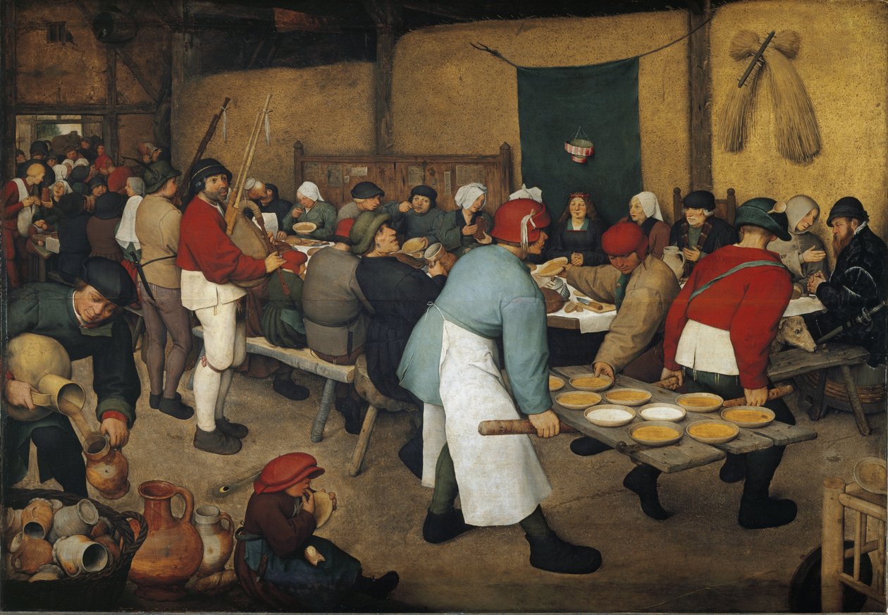 农民的婚礼 - 布面油画 作者 彼得·布鲁格（Pieter Bruegel）