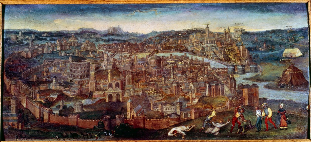 罗马全景。 Pieter Brueghel 的绘画说旧的（或旧的） 作者 彼得·布鲁格（Pieter Bruegel）