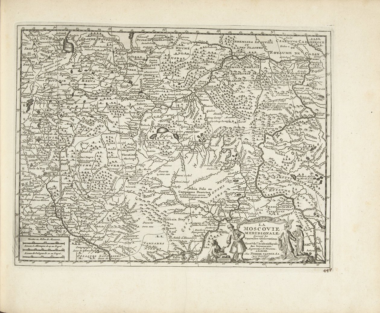 莫斯科地图，1726年 作者 彼得·范德阿