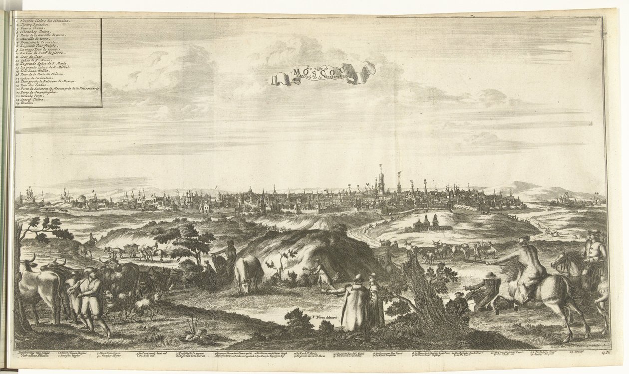 莫斯科风景，1726年 作者 彼得·范德阿
