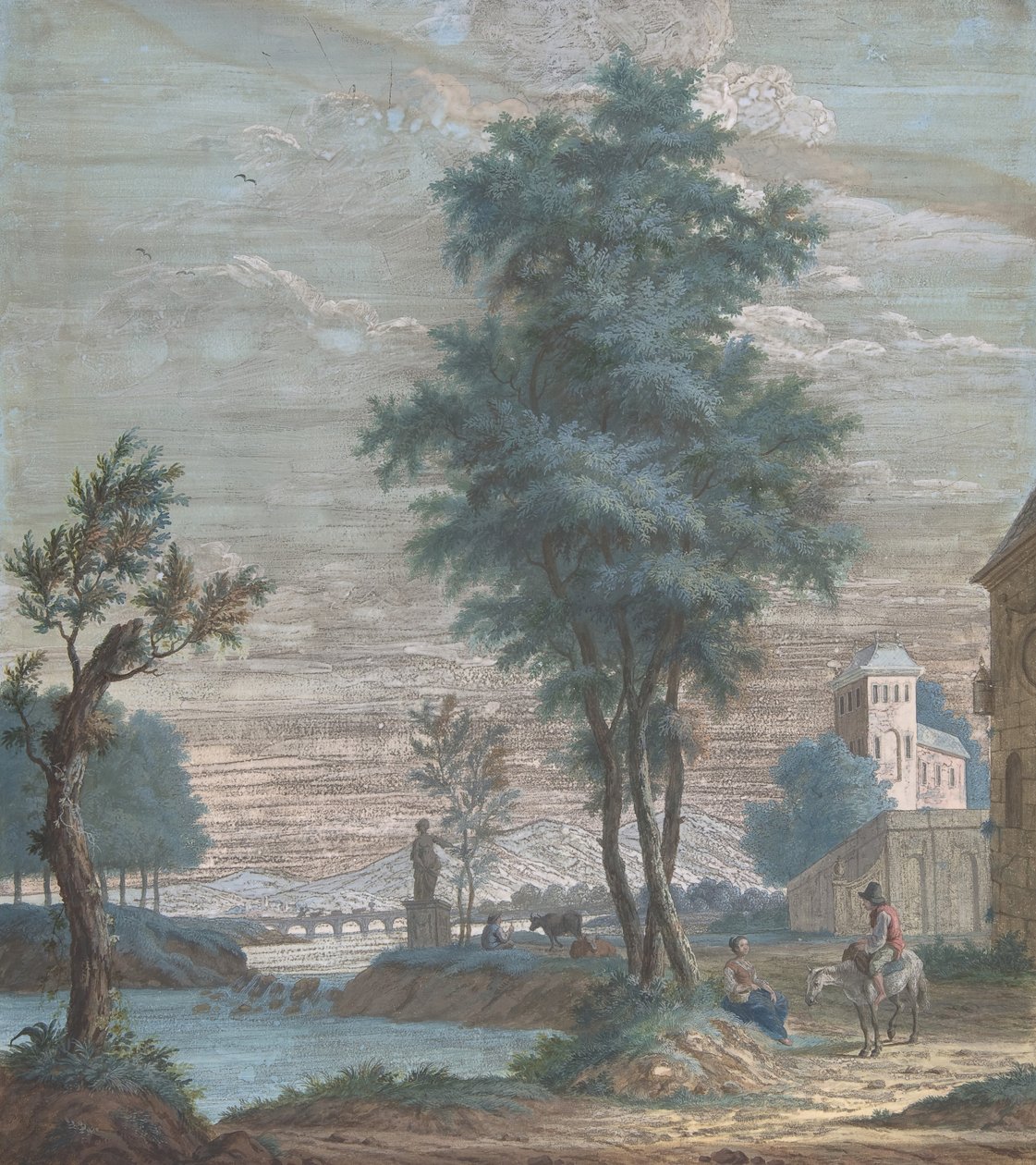 意大利Lanscape，1769年。 作者 彼得·德·格鲁特
