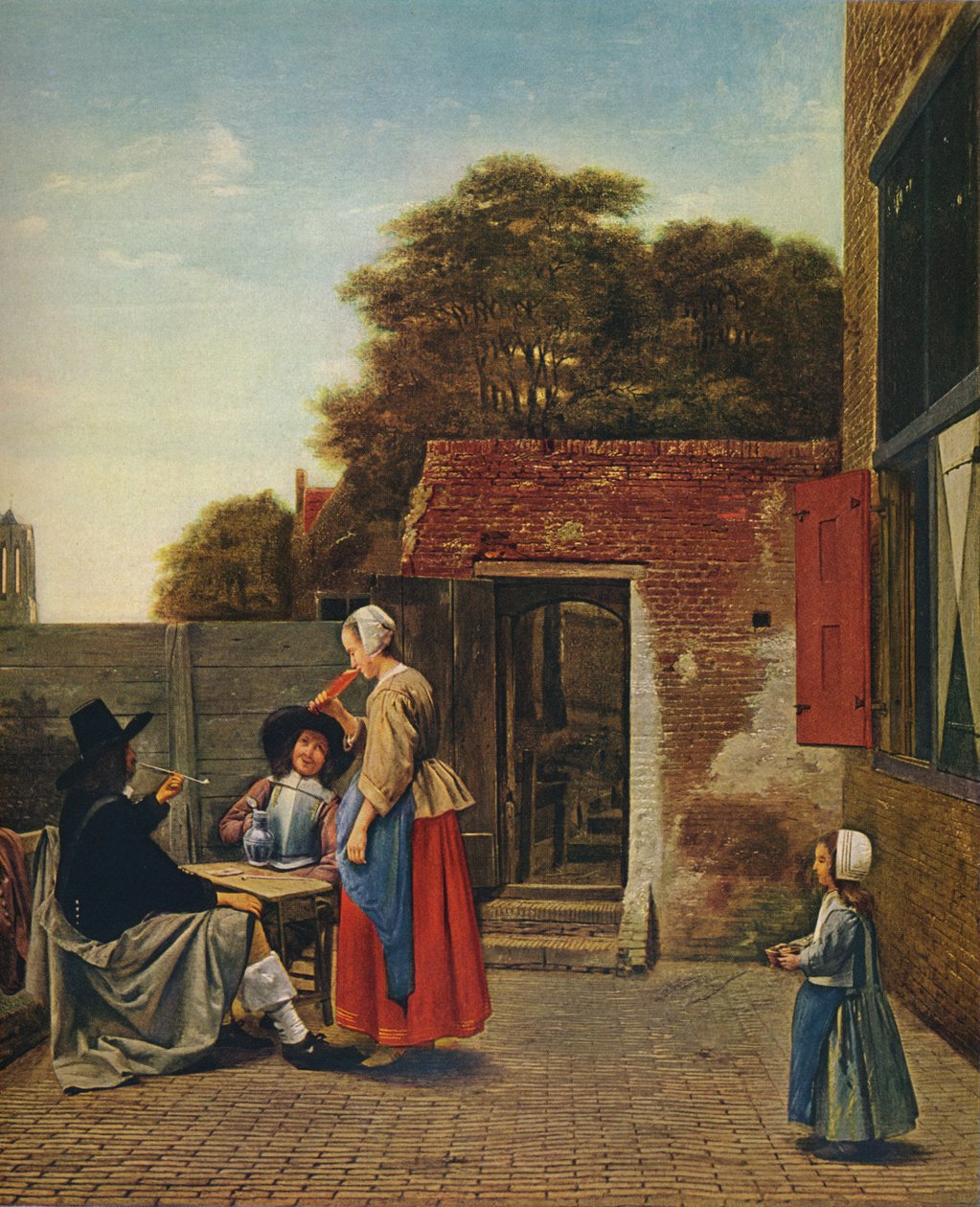 荷兰庭院，1658年至1660年 作者 彼得·霍克（Pieter de Hooch）