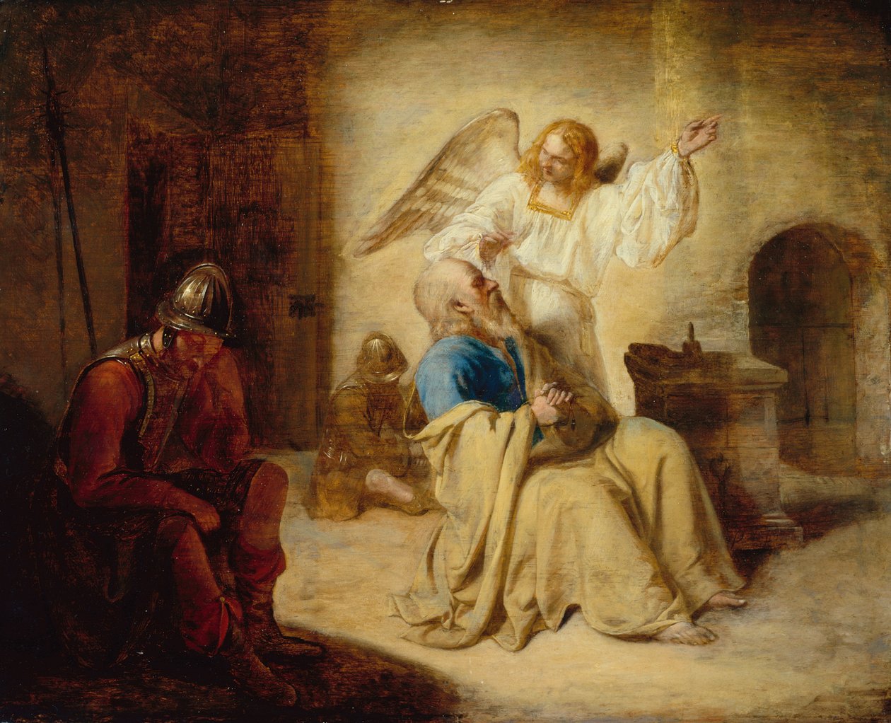 圣彼得获释出狱 作者 彼得·霍克（Pieter de Hooch）