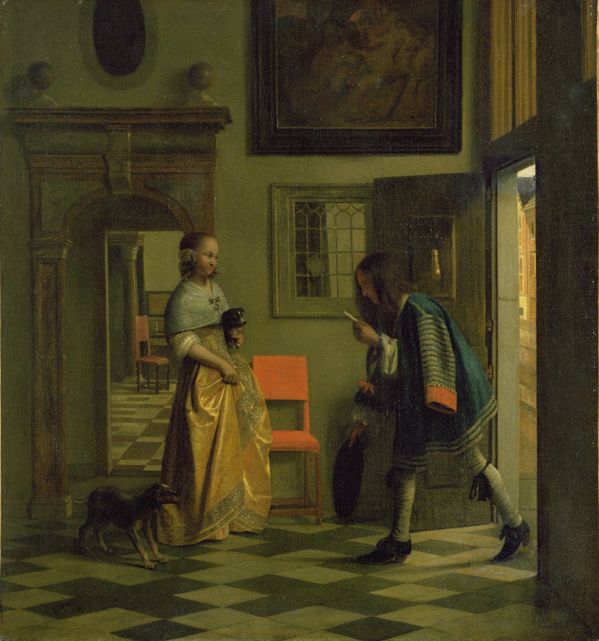 信使，c.1669 作者 彼得·霍克（Pieter de Hooch）