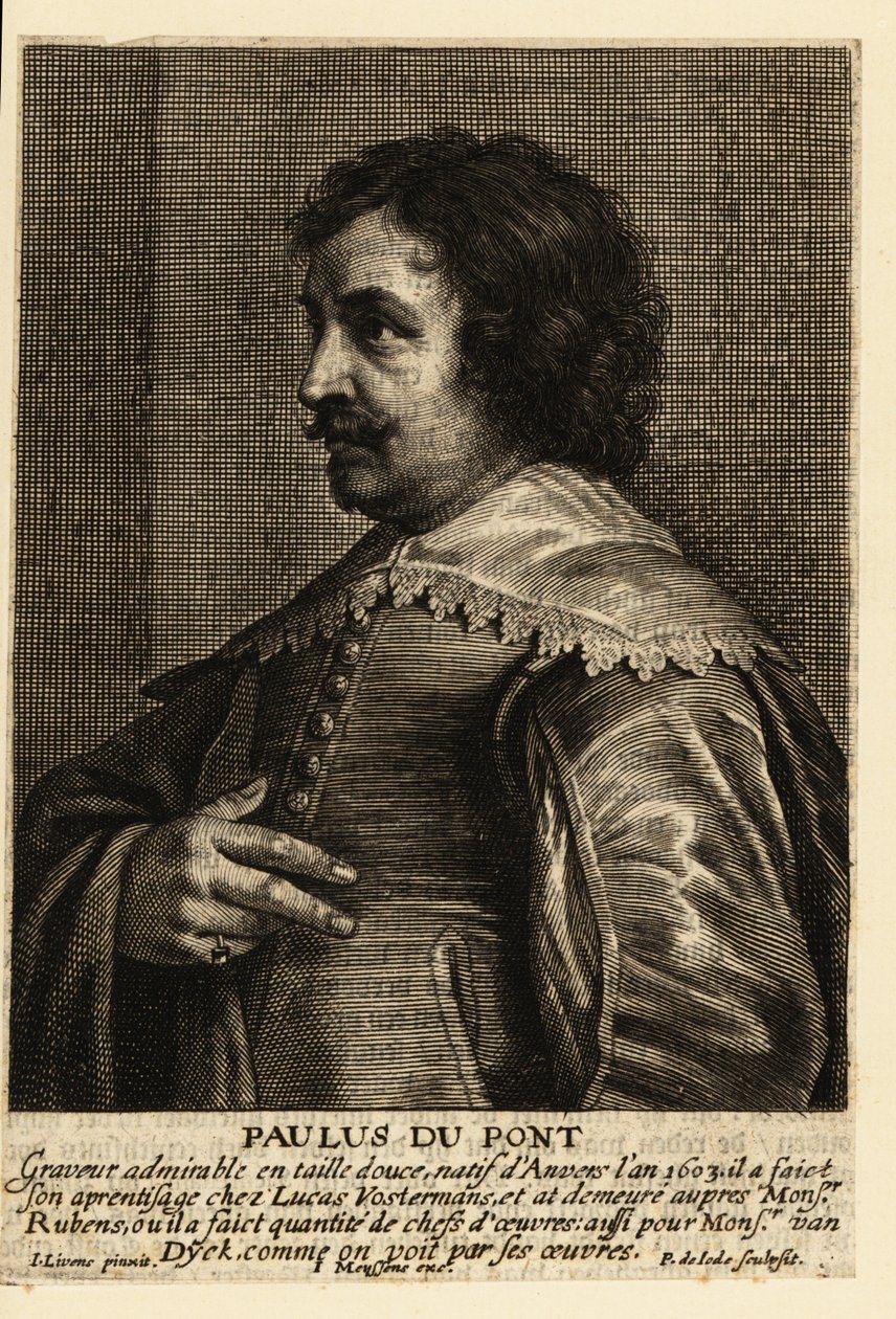 佛兰芒雕刻家和画家保卢斯·庞蒂乌斯 (Paulus Pontius) 的肖像 作者 彼得·二世·乔德