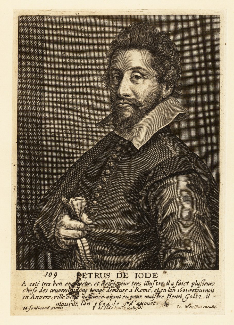 Portrait of Pieter de Jode the Elder, Flemish printmaker, draughtsman, publisher and painter 作者 彼得·二世·乔德