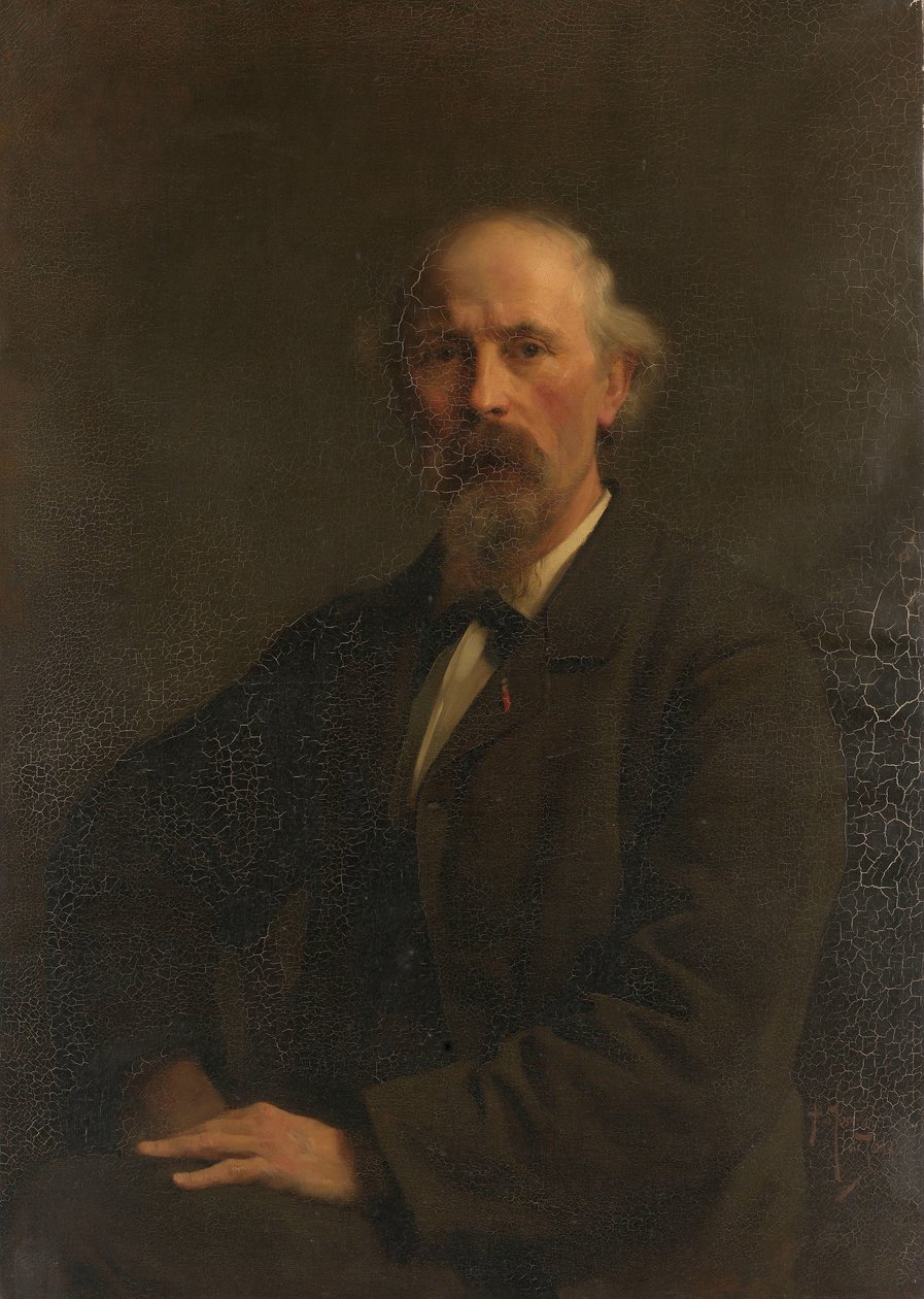 画家彼得·斯托滕贝克 (Pieter Stortenbeker)（1828-1898）的肖像 作者 彼得·德·若瑟林