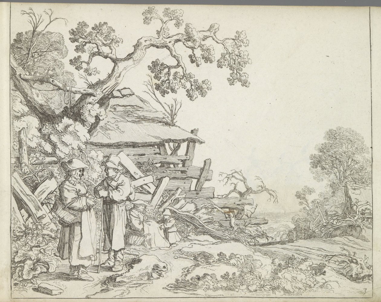 有农夫和农妇的风景画
有人物的风景（系列名称）
自然之镜与绘画学校（......）（系列名称） 作者 彼得·德·莫林