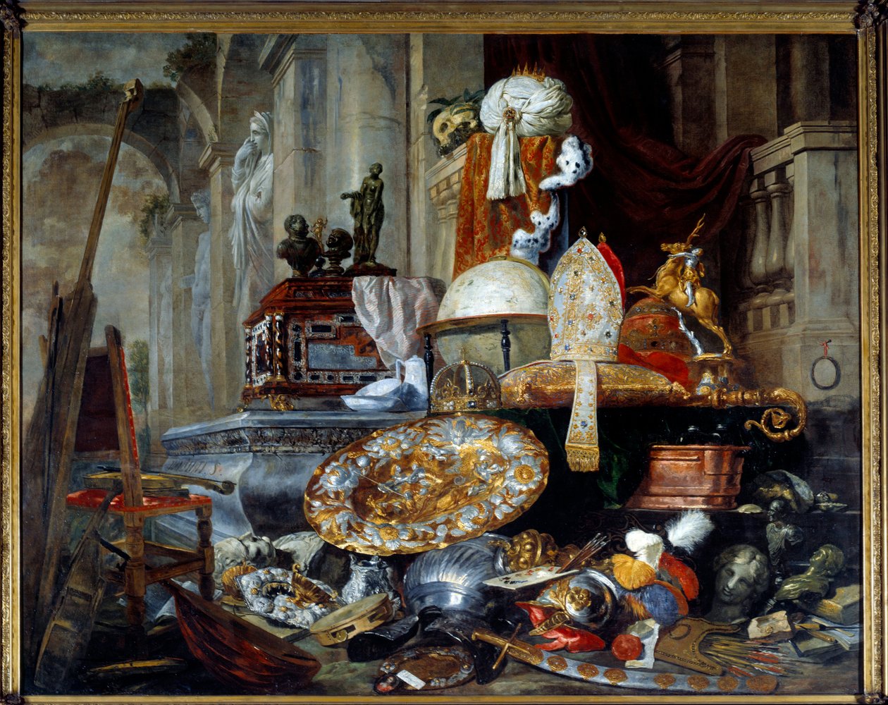 世界的虚无者的寓言。彼得-波尔（1622-1674）的画作，Ec.弗拉姆。 作者 彼得或彼得·博尔
