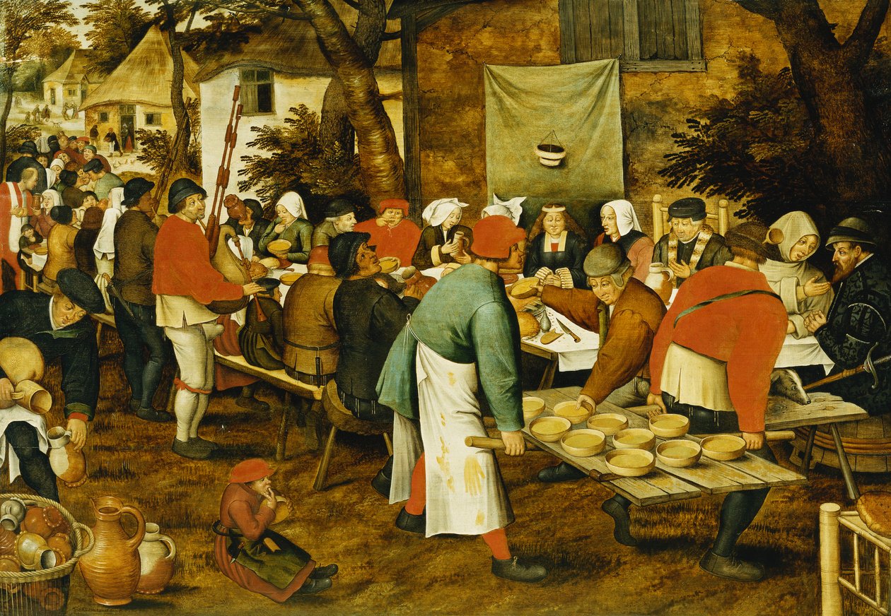 一场农民婚礼盛宴，1630年 作者 彼得·布鲁格（Pieter Brueghel）
