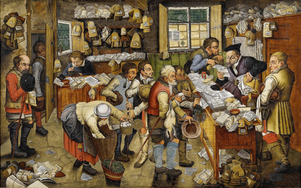 Le Paiement de la dime - The Payment of the Tithes (known as Village Lawyer) - Peinture de Pieter Brueghel the Younger (Le jeune ou Brueghel d