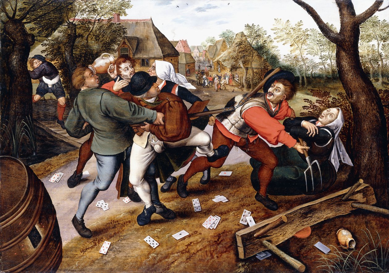 农民争吵，1619年 作者 彼得·布鲁格（Pieter Brueghel）