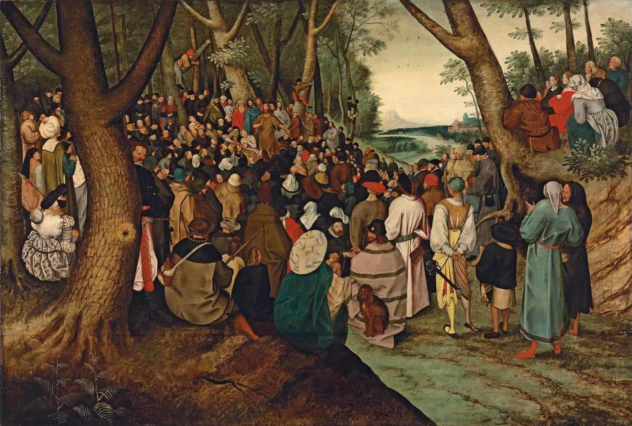 施洗者圣约翰向众人传道 作者 彼得·布鲁格（Pieter Brueghel）