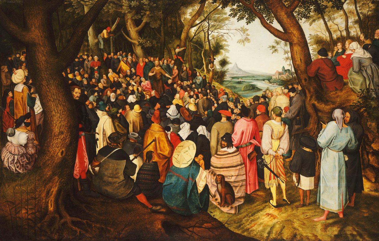 浸信会圣约翰在旷野讲道，约1633-50年 作者 彼得·布鲁格（Pieter Brueghel）