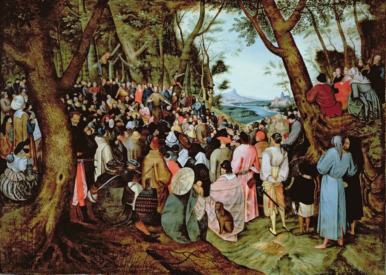 施洗者圣约翰在旷野里传道 作者 彼得·布鲁格（Pieter Brueghel）