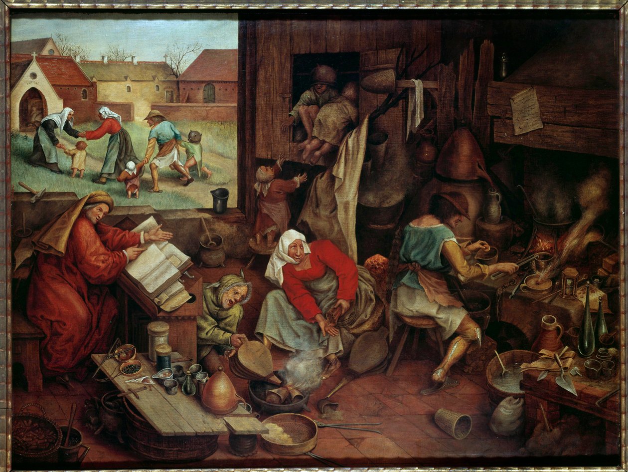年轻彼得的炼金术士画作 Brueghel d
