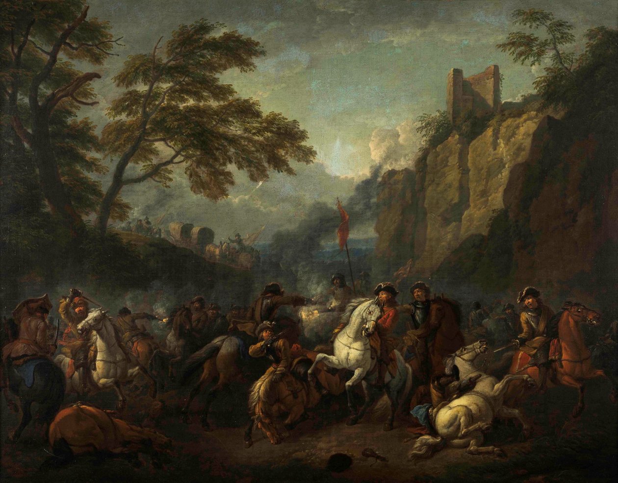 战斗场景 作者 彼得·范·布洛门（Pieter van Bloemen）