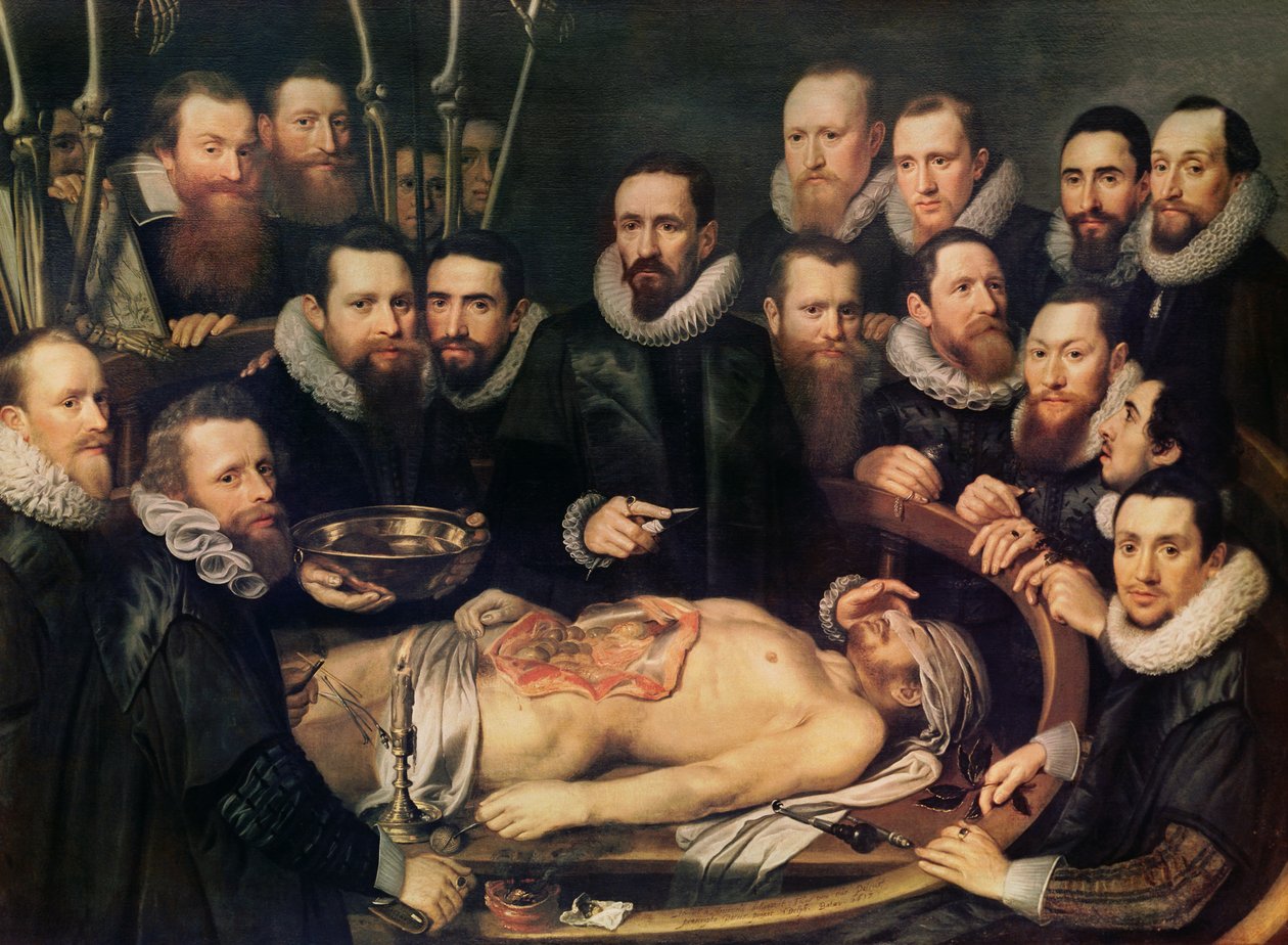 代尔夫特的解剖课或医生Willem van der Meer 作者 彼得·范·米耶维德（Pieter van Miereveld）