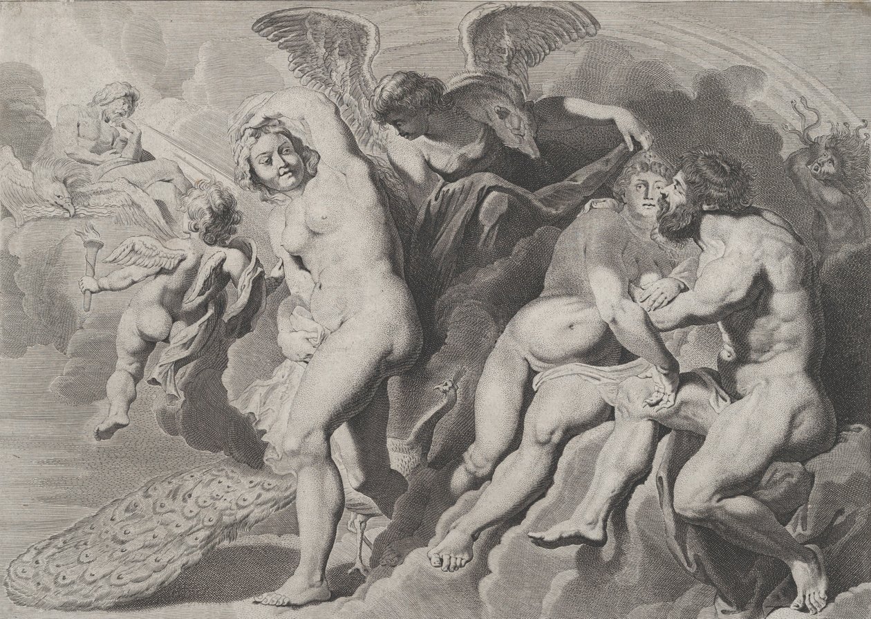 伊克西翁被赫拉欺骗，1620-24。 作者 彼得·范·桑佩尔