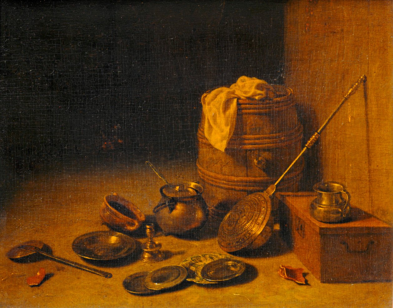 Ustensiles de cuisine - 厨房用具 ... 作者 彼得·范登 (c.1613-c.73) 博世