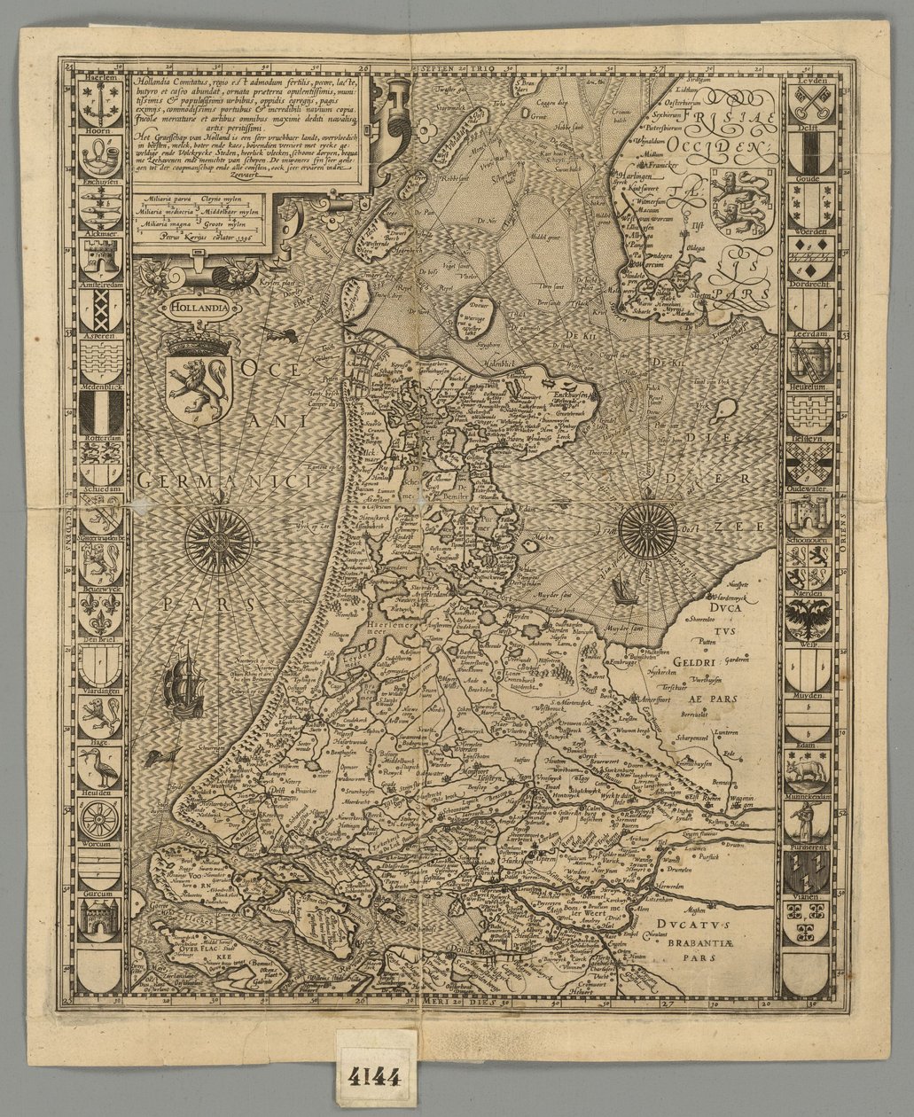 1596 荷兰 Comitatus Kaerius 作者 彼得·范登基尔