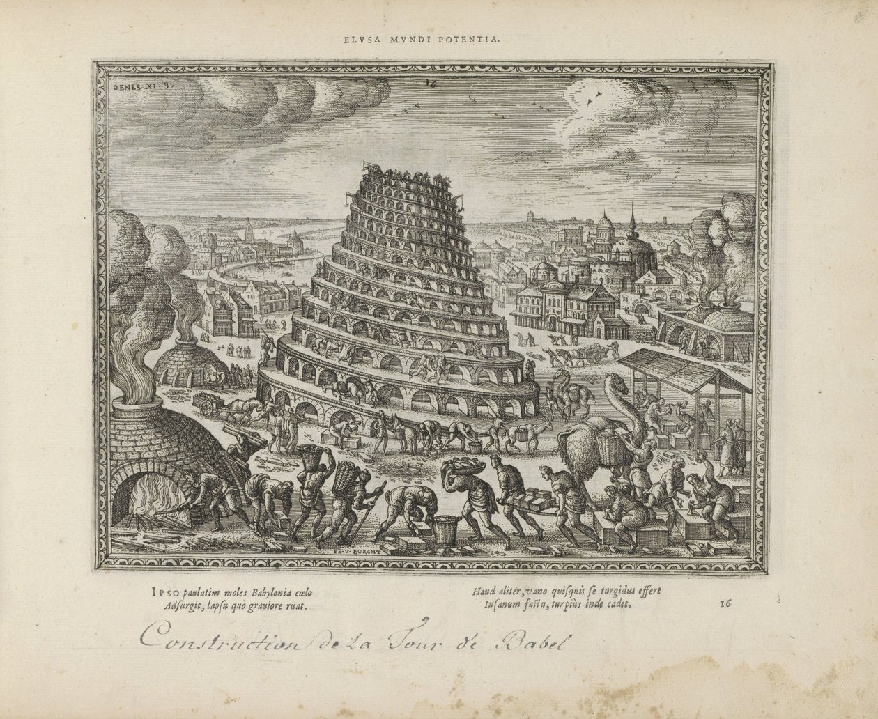Toren van Babel
Elusa mundi potentia（物品标题）
Emblemata Sacra è praecipuis utriusque testamenti historiis concinnata (Oude Testament)（系列名称）
Imagines et figurae bibliorum（系列标题） 作者 彼得·范德博尔赫特（一）