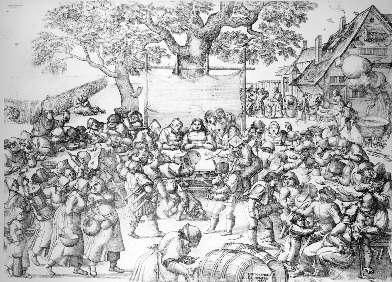 婚礼盛宴，1560年 作者 彼得·范·德·波希特