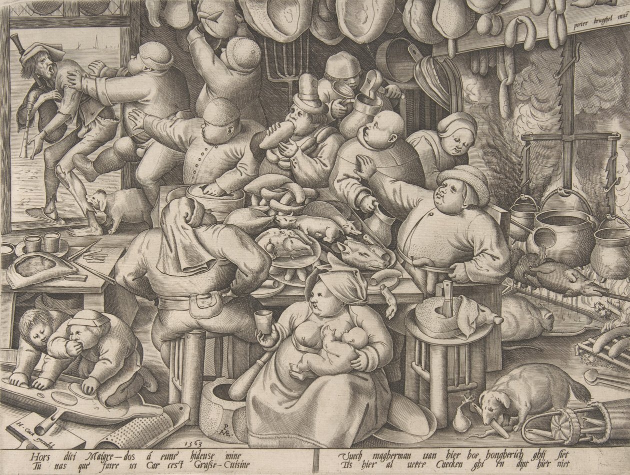 脂肪厨房，1563年。 作者 彼得·范·德·海登