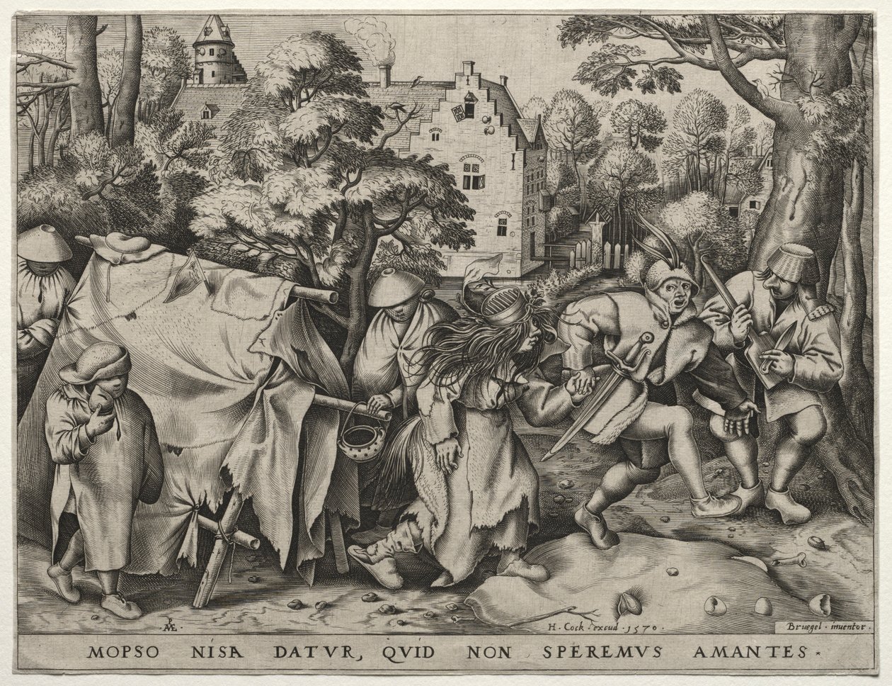 Mopsus和Nisa的婚礼，1570年。 作者 彼得·范·德·海登