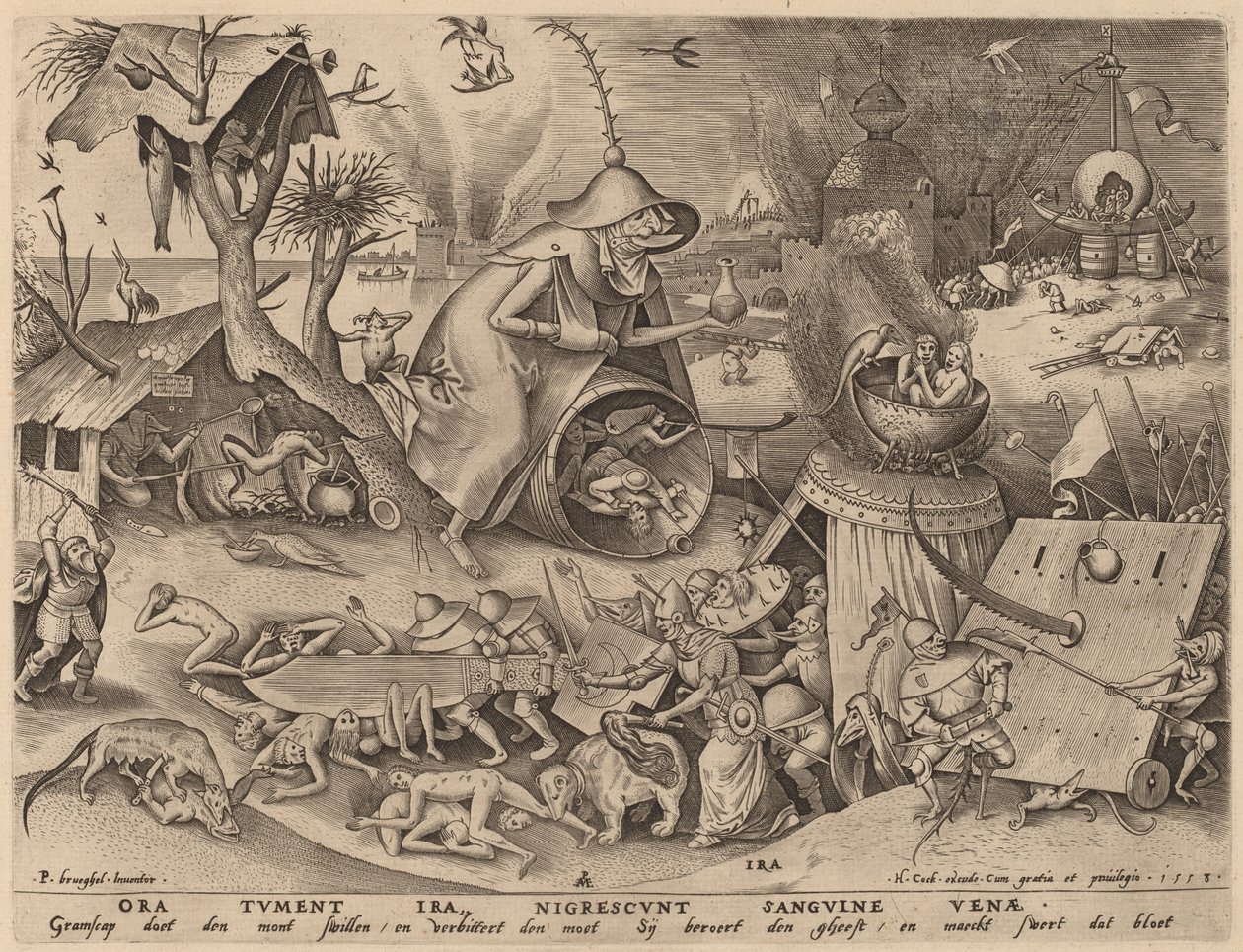 愤怒 作者 彼得·范·德·海登（Pieter van der Heyden）仿照老彼得·勃鲁盖尔