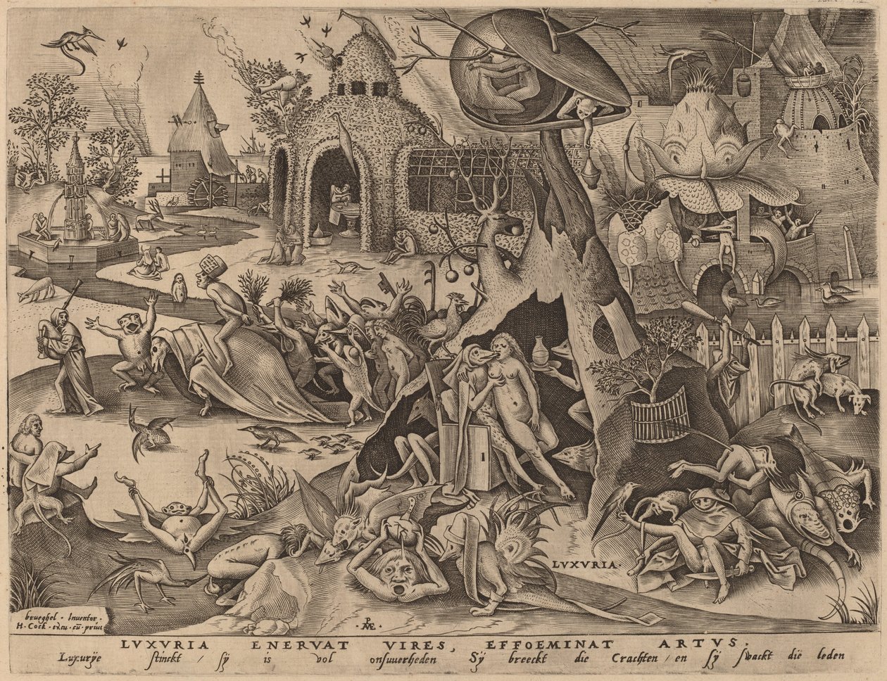 淫欲 作者 彼得·范·德·海登（Pieter van der Heyden）仿照老彼得·勃鲁盖尔
