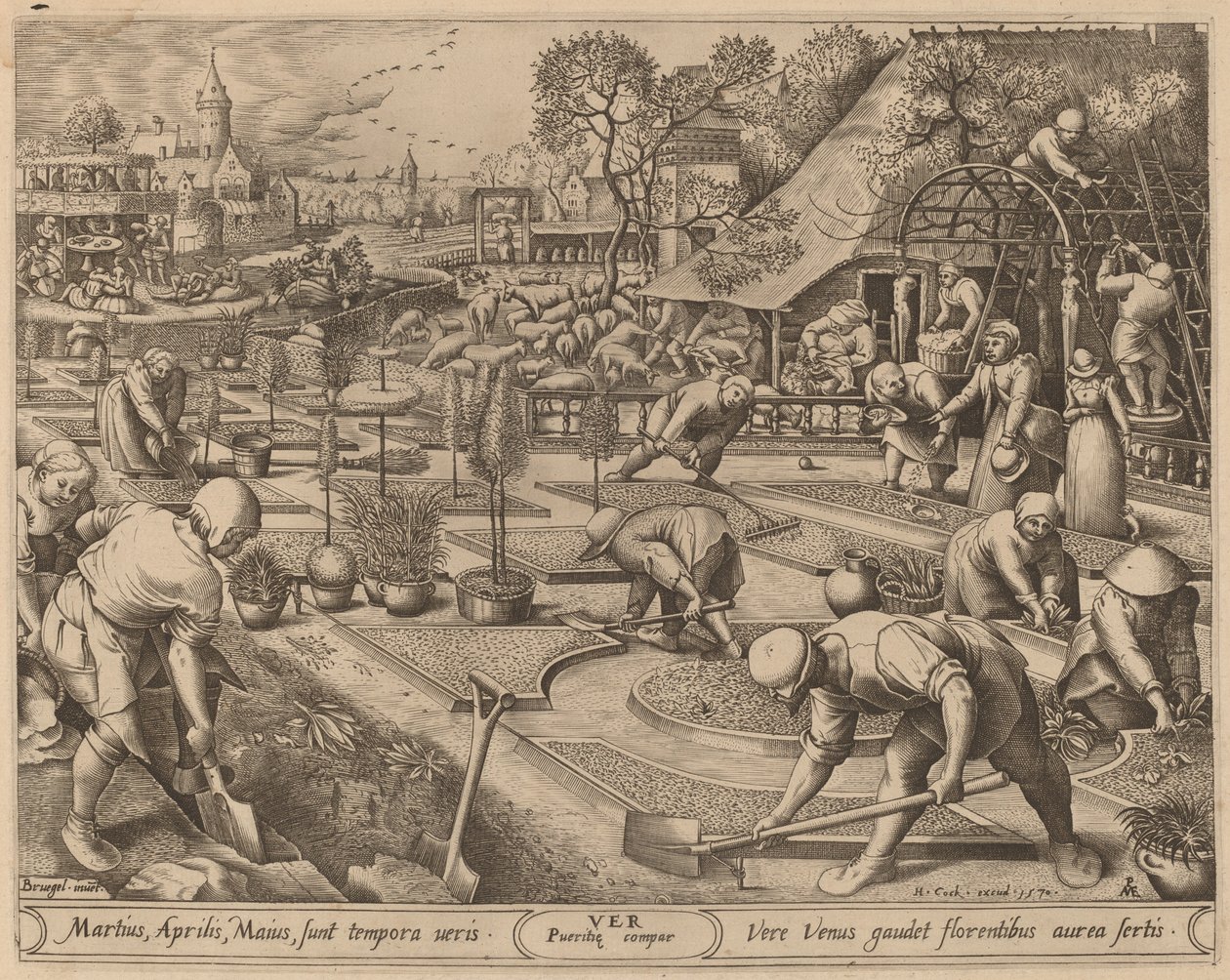 春天 作者 彼得·范·德·海登（Pieter van der Heyden）仿照老彼得·勃鲁盖尔