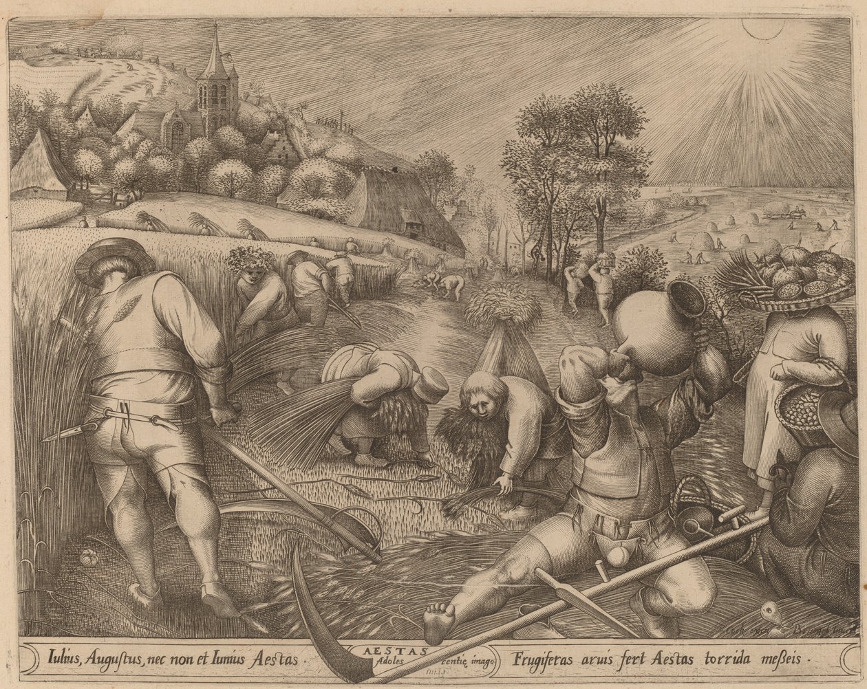 夏天 作者 彼得·范·德·海登（Pieter van der Heyden）仿照老彼得·勃鲁盖尔
