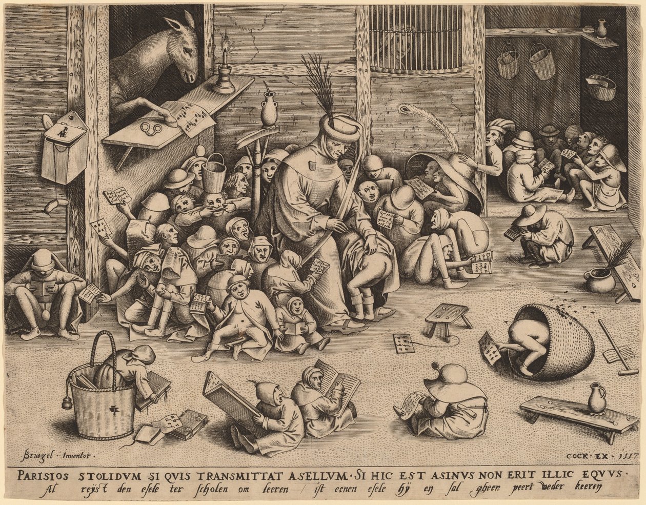 学校里的屁股 作者 彼得·范·德·海登（Pieter van der Heyden）仿照老彼得·勃鲁盖尔