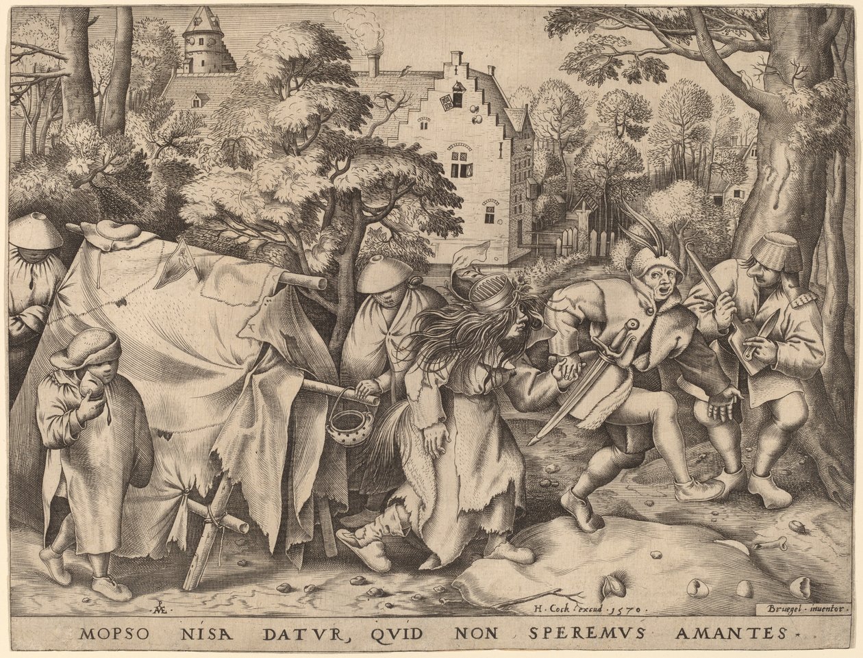 莫普索斯和尼萨的婚礼 作者 彼得·范·德·海登（Pieter van der Heyden）仿照老彼得·勃鲁盖尔