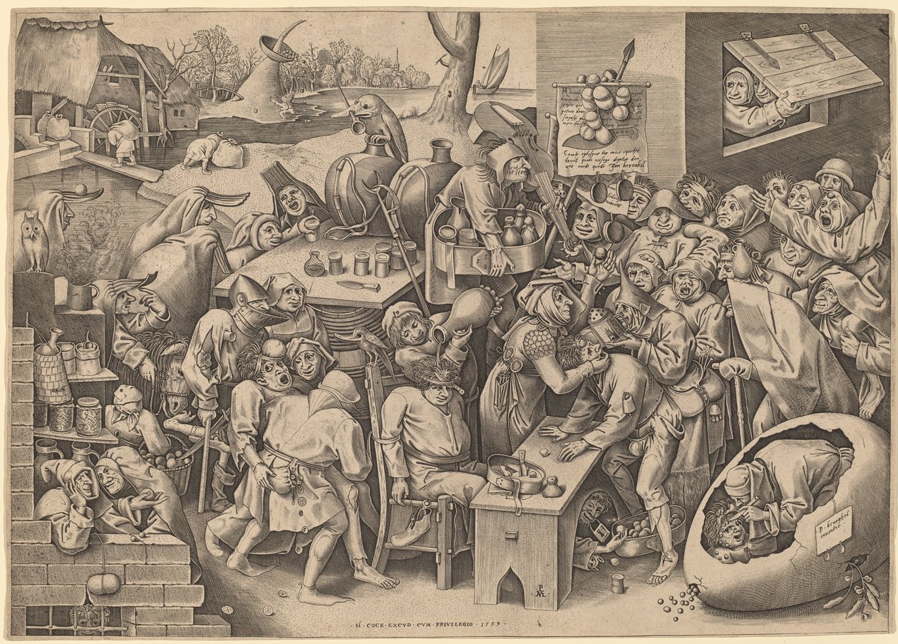 马勒格姆的女巫 作者 彼得·范·德·海登（Pieter van der Heyden）仿照老彼得·勃鲁盖尔