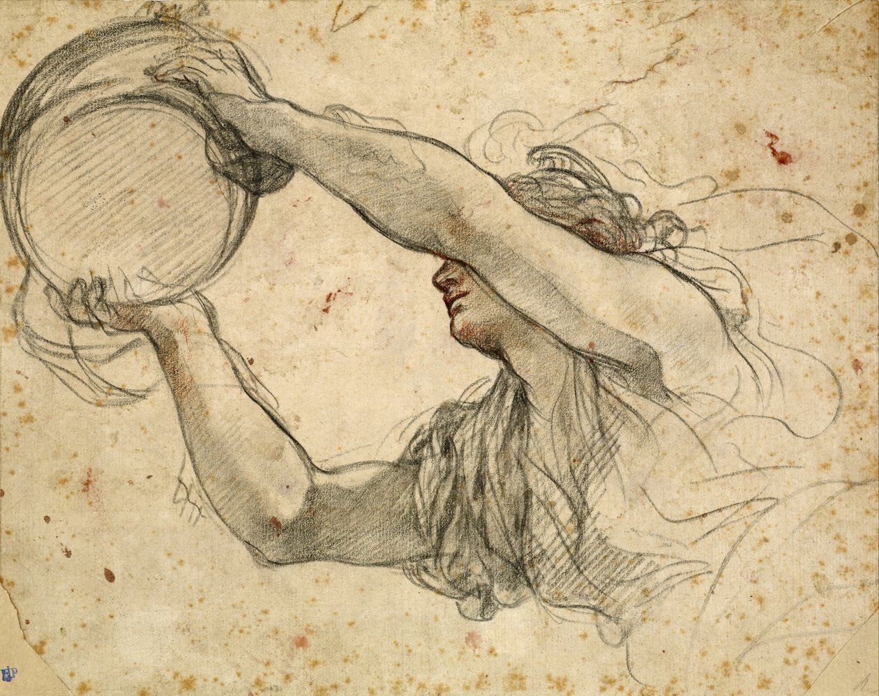 拿着罗马教皇冠状头饰的妇女 作者 Pietro da Cortona