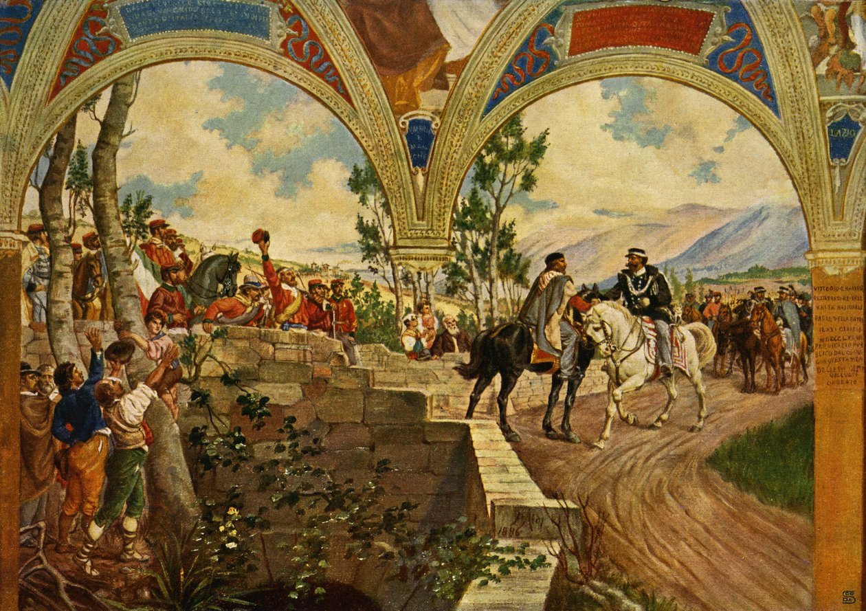 Giuseppe Garibaldi和意大利国王Victor Emanuel II  - 作者 彼得·阿尔迪