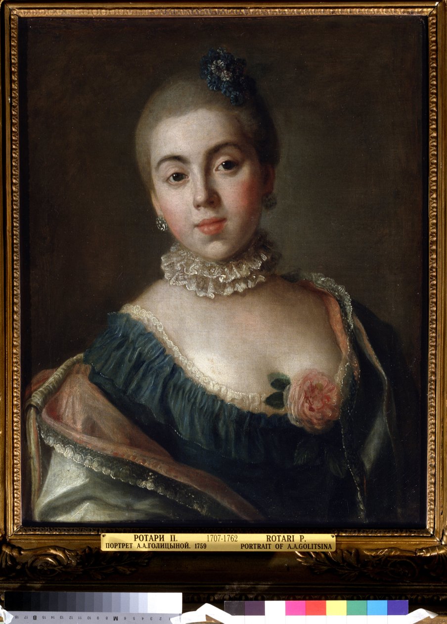 公主Ekaterina Golitsyna的肖像，1759年 作者 彼得罗·安东尼奥·罗塔里