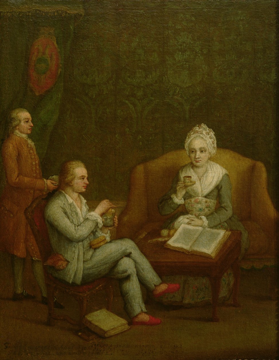 Adriana Giustinian Barbarigo和她的儿子Gerolamo Ascanio，c.1776-79 作者 彼得·隆吉（Pietro Longhi）