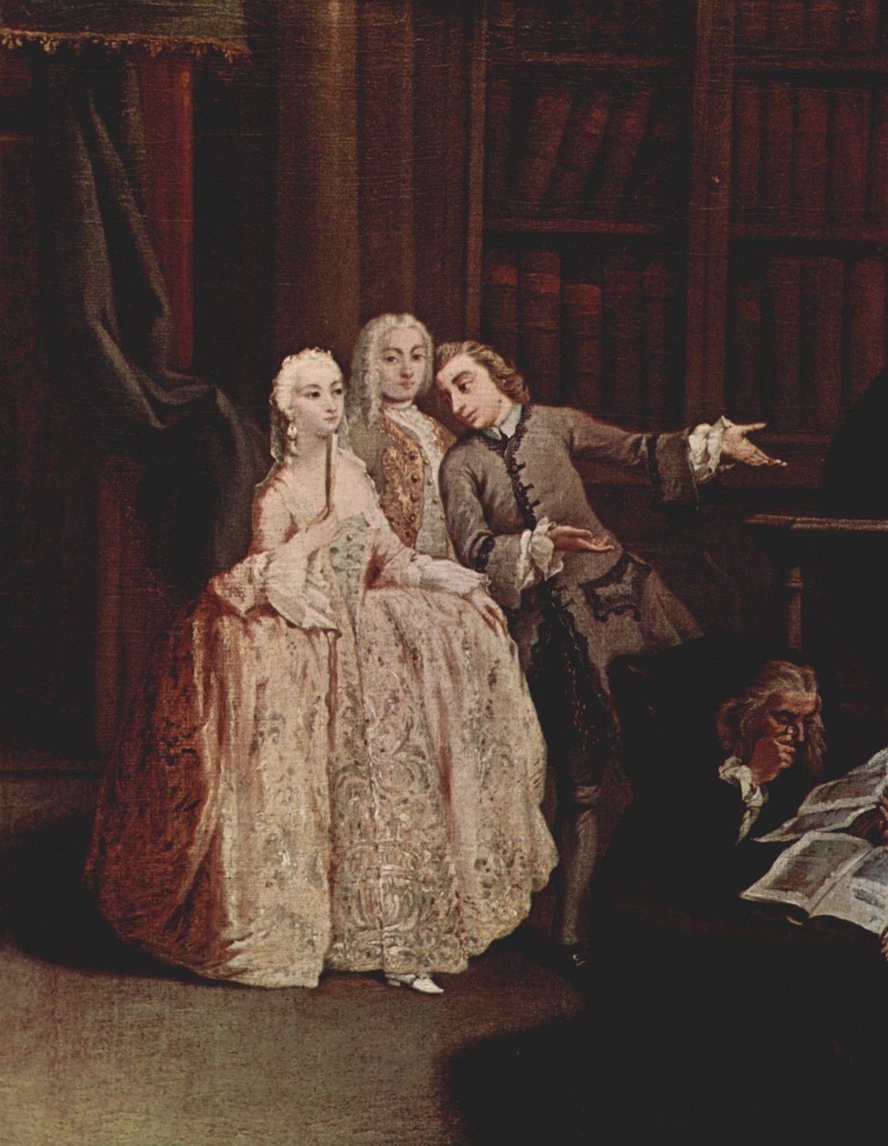 参观图书馆 作者 彼得·隆吉（Pietro Longhi）