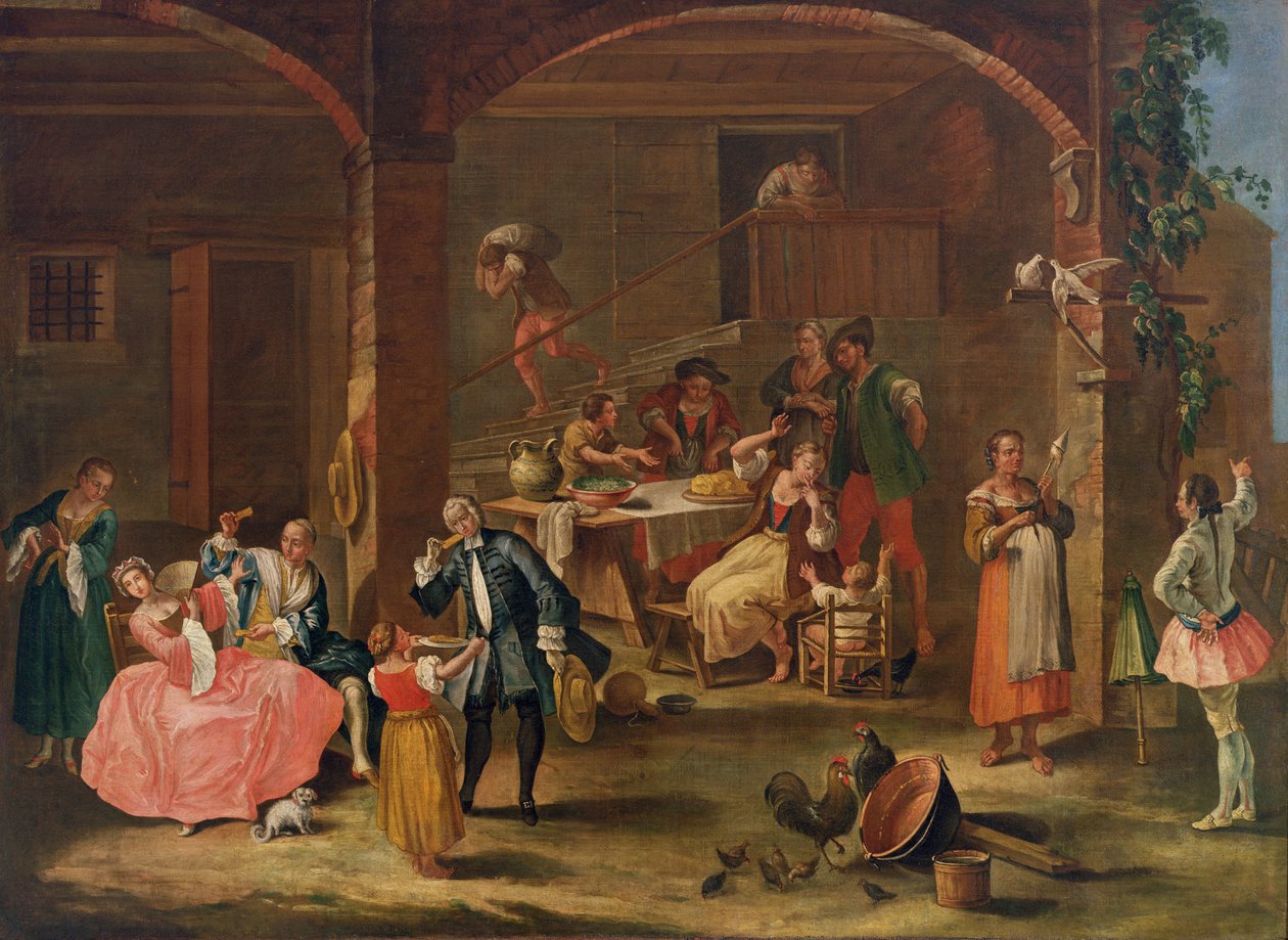 在乡下午餐 作者 彼得·隆吉（Pietro Longhi）
